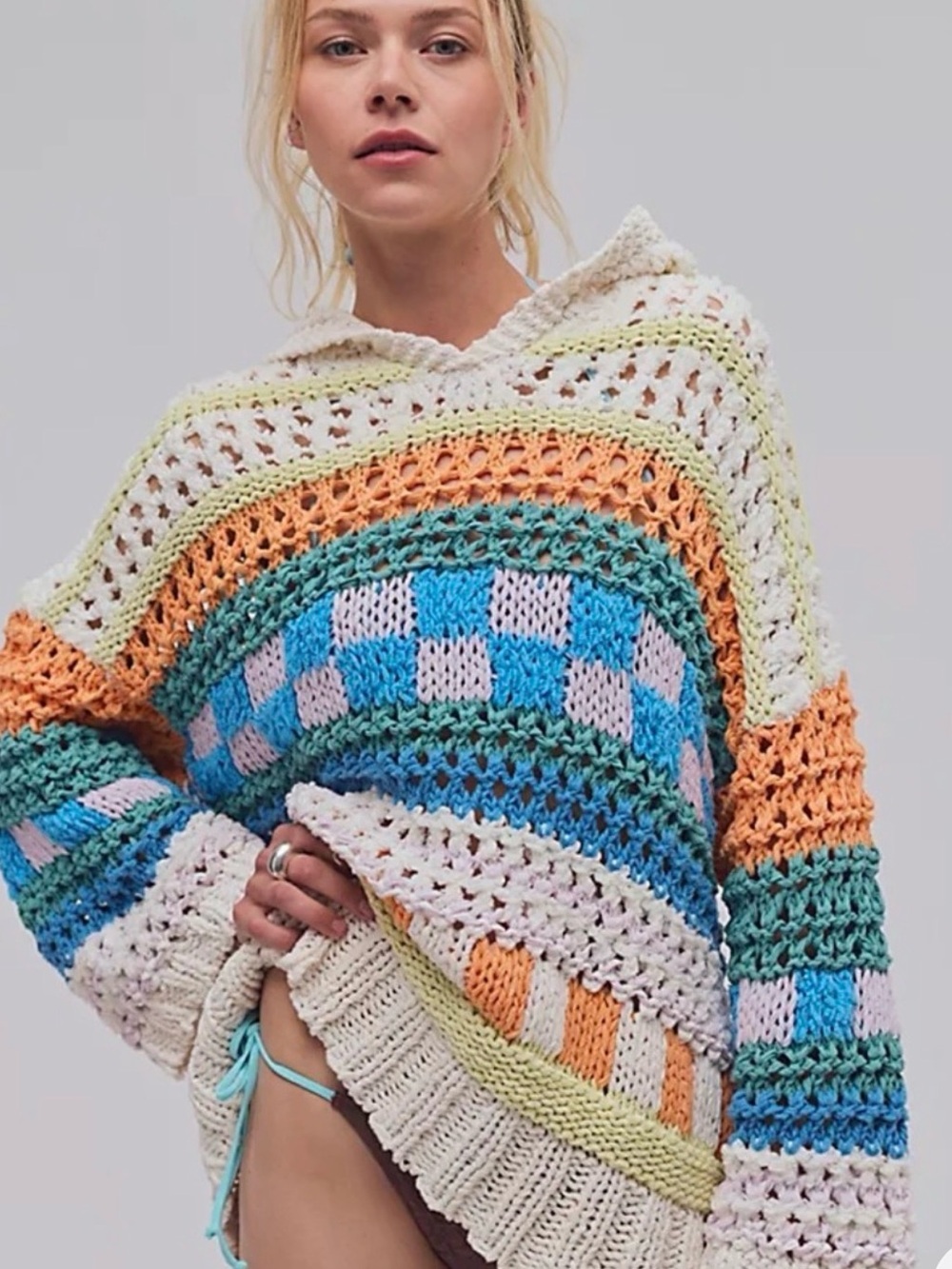 NWT Free People Poolside Crochet Hoodie